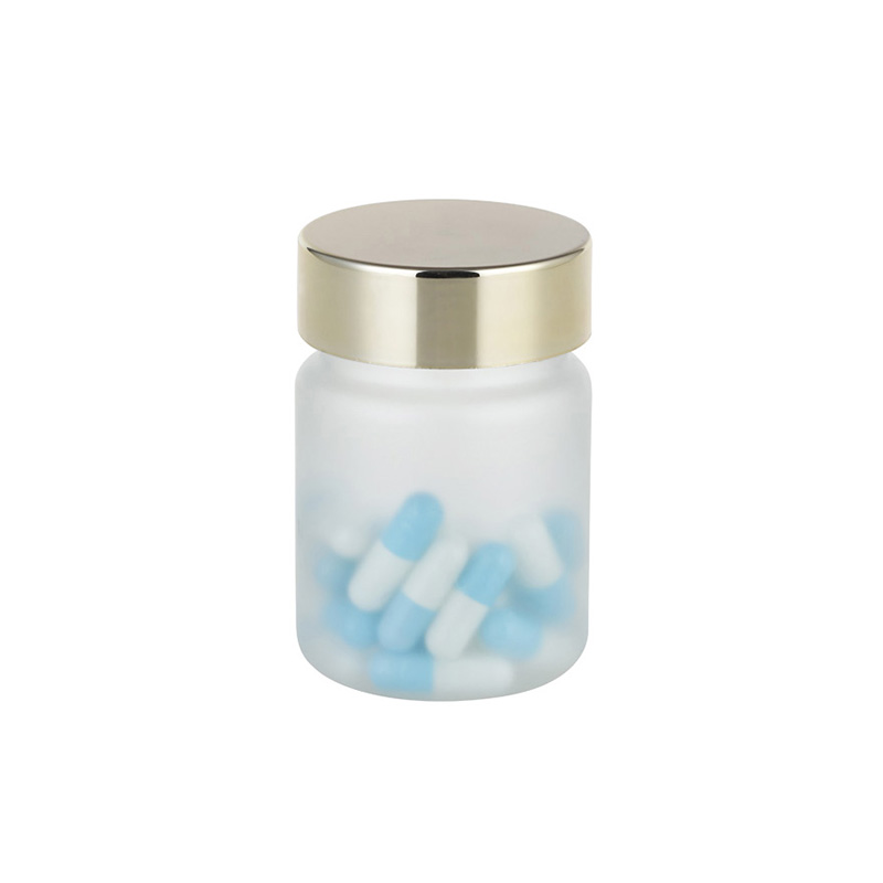 Frosted PET Bottle with Metal-Look Cap 50ml